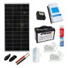 KIT SOLARE CAMPER PLUS 100W 12V – MODULO 100W / REGOLATORE 10A MPPT / BATTERIA 100AH / ACCESSORI FISSAGGIO